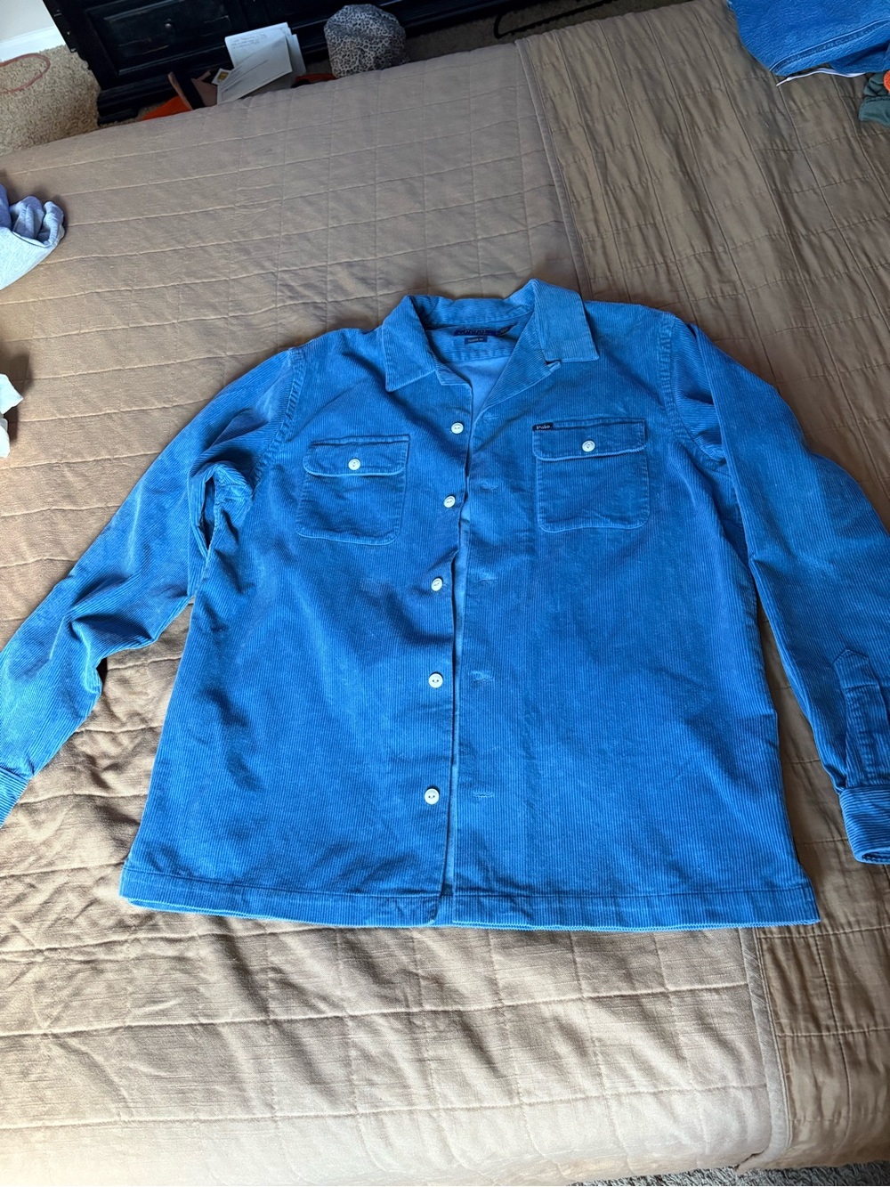 Ralph Lauren Blue Corduroy Shirt Jacket